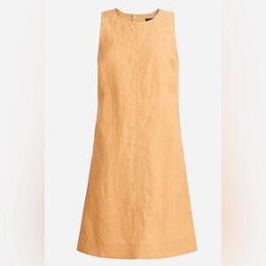 J. Crew Linen Button Back Sleeveless Dress